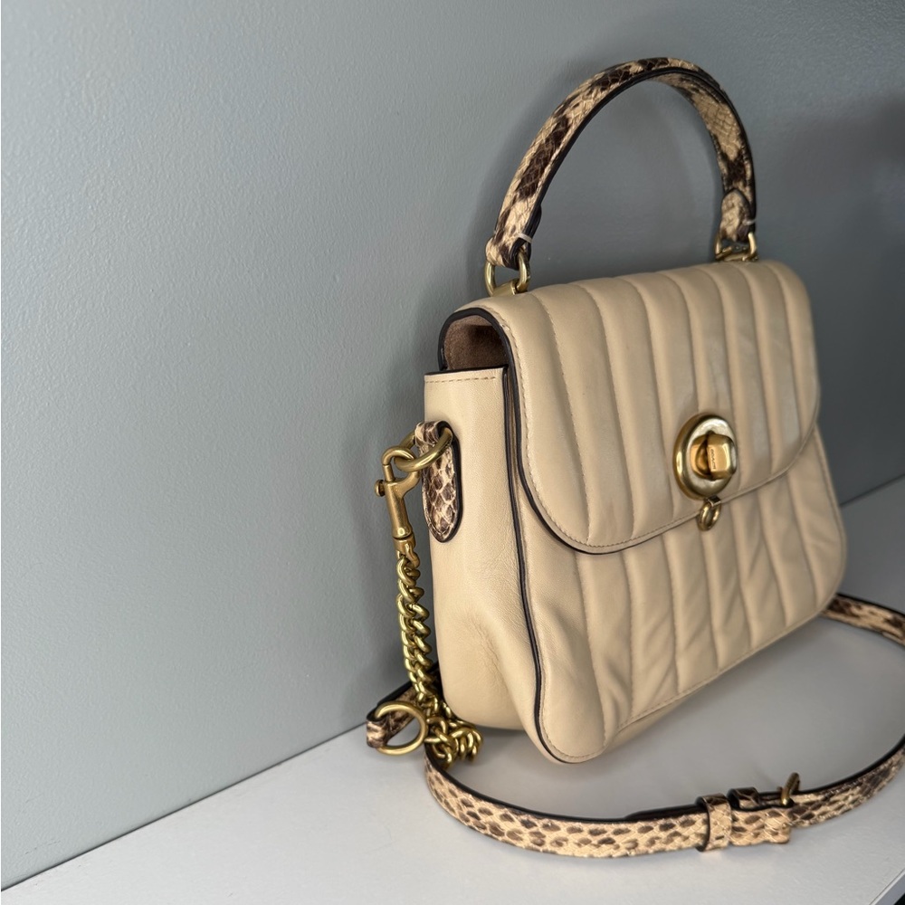 COACH x Jennifer Lopez Marley Top Handle Quilted Leather Bag - Picture 8 of 16